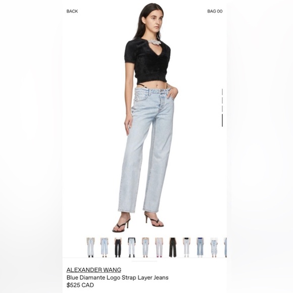 Alexander Wang Diamanté Jeans Size 26 - Picture 1 of 5